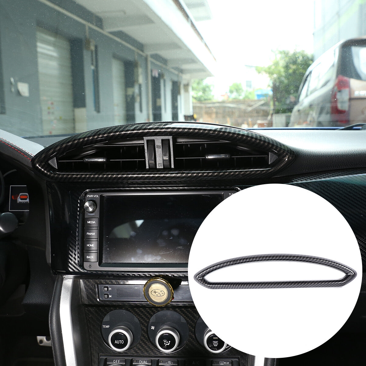 Carbon fiber ABS front fog light lower trim cover suitable for Cadillac for Escalade models 21-23.