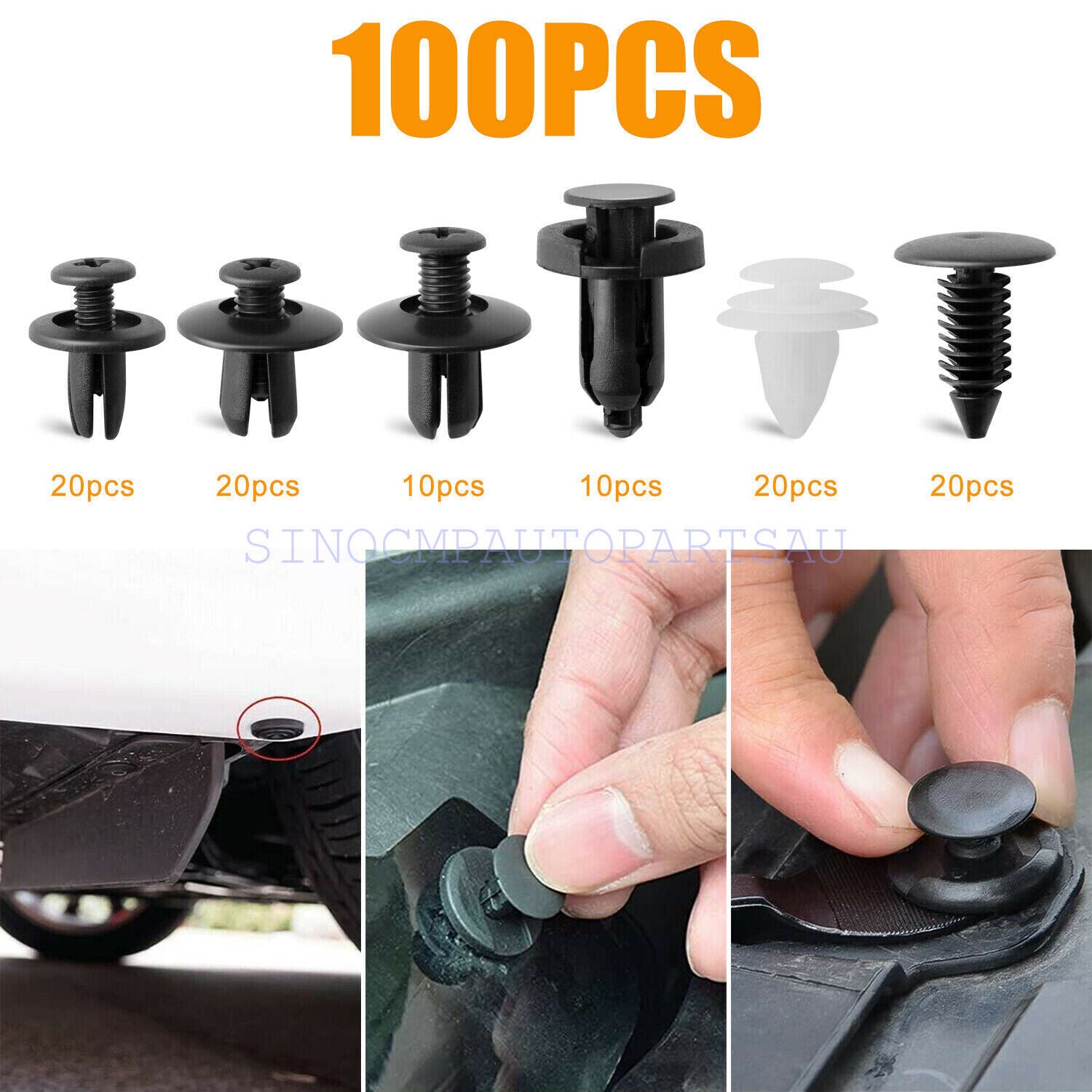 Parts Car Body Plastic Fender Bumper Tool Trim Retainer Fastener Clips Push Pin