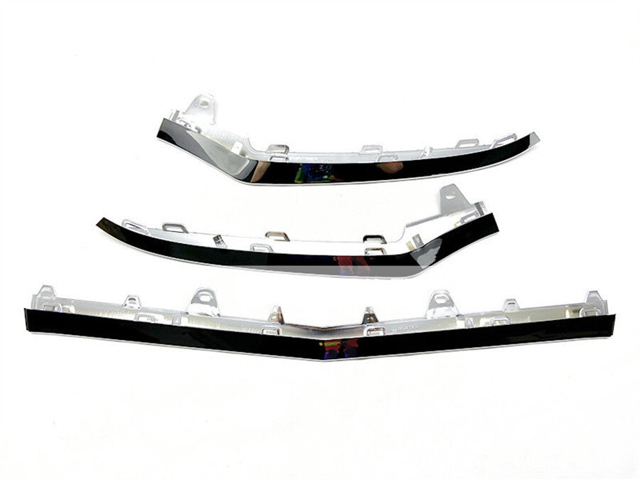 3Pcs Front Bumper Chrome Trim Molding for Mercedes-Benz W212 E250 E350 2014-2016