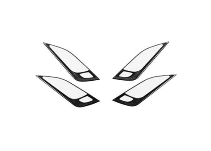 for Cadillac CT5 2020-2023 Carbon Fiber Steel Inner Door Handle Frame Trim 4pcs
