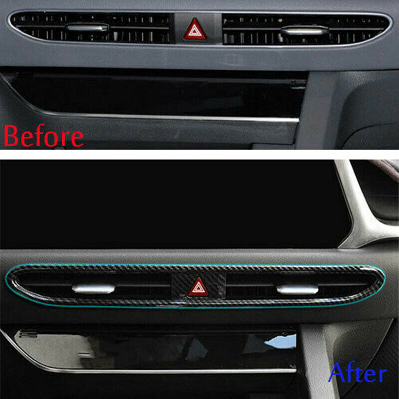 Carbon Fiber Center Air Outlet Vent Cover Trim Fit for Hyundai Sonata 2020-2022