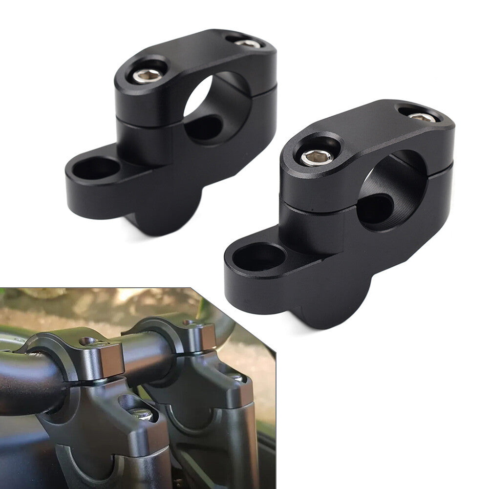 1 25mm Offset Handlebar Clamp Mount Riser Black Fit for Suzuki for Yamaha for Kawasaki