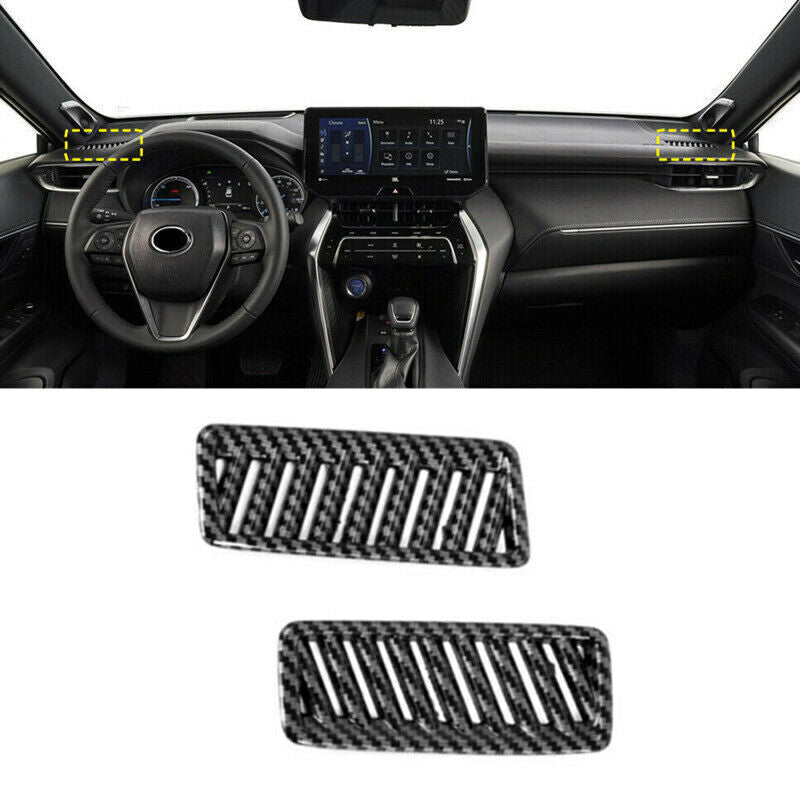 Carbon Fiber Dashboard Upper Air Vent Outlet Cover for Toyota Venza 2021-2023ABS