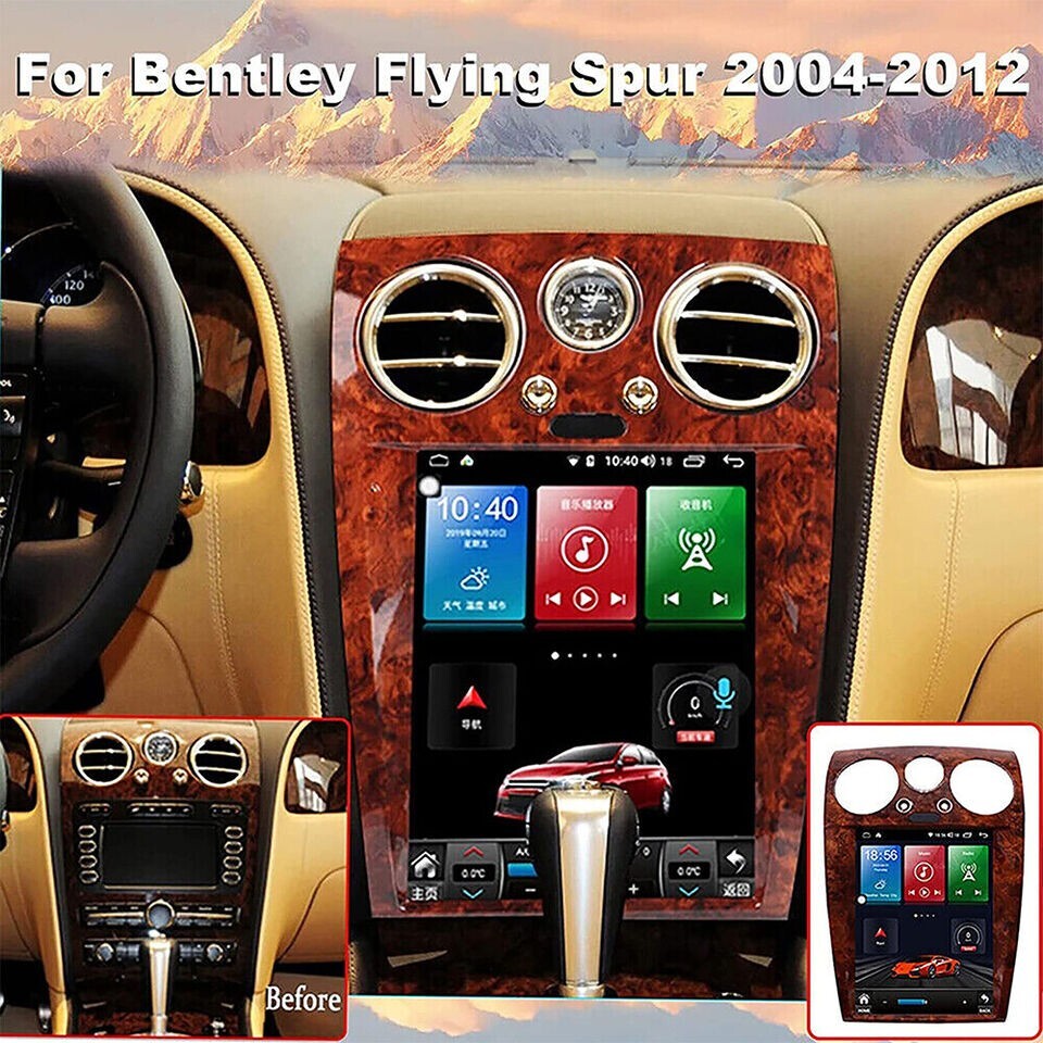 for Bentley GT Flying Spur Android Radio for Tesla Style screen GPS navi