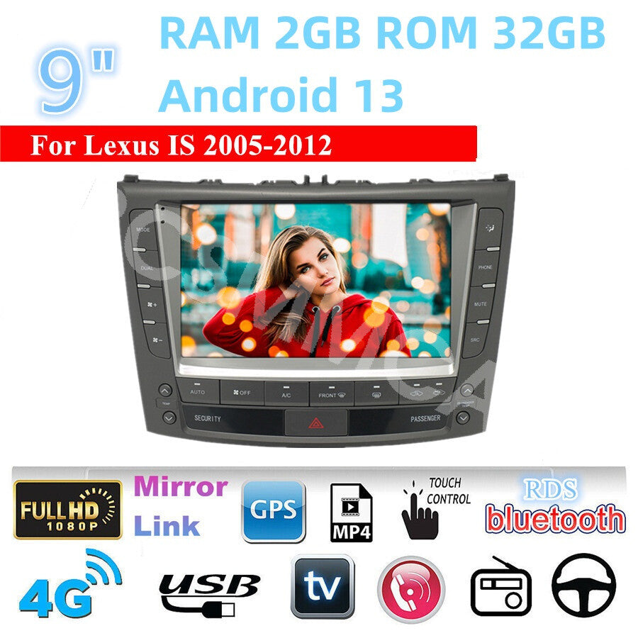 Touch Screen Video GPS For Apple Carplay Fit for Lexus IS 2005-2012 IS200 IS220