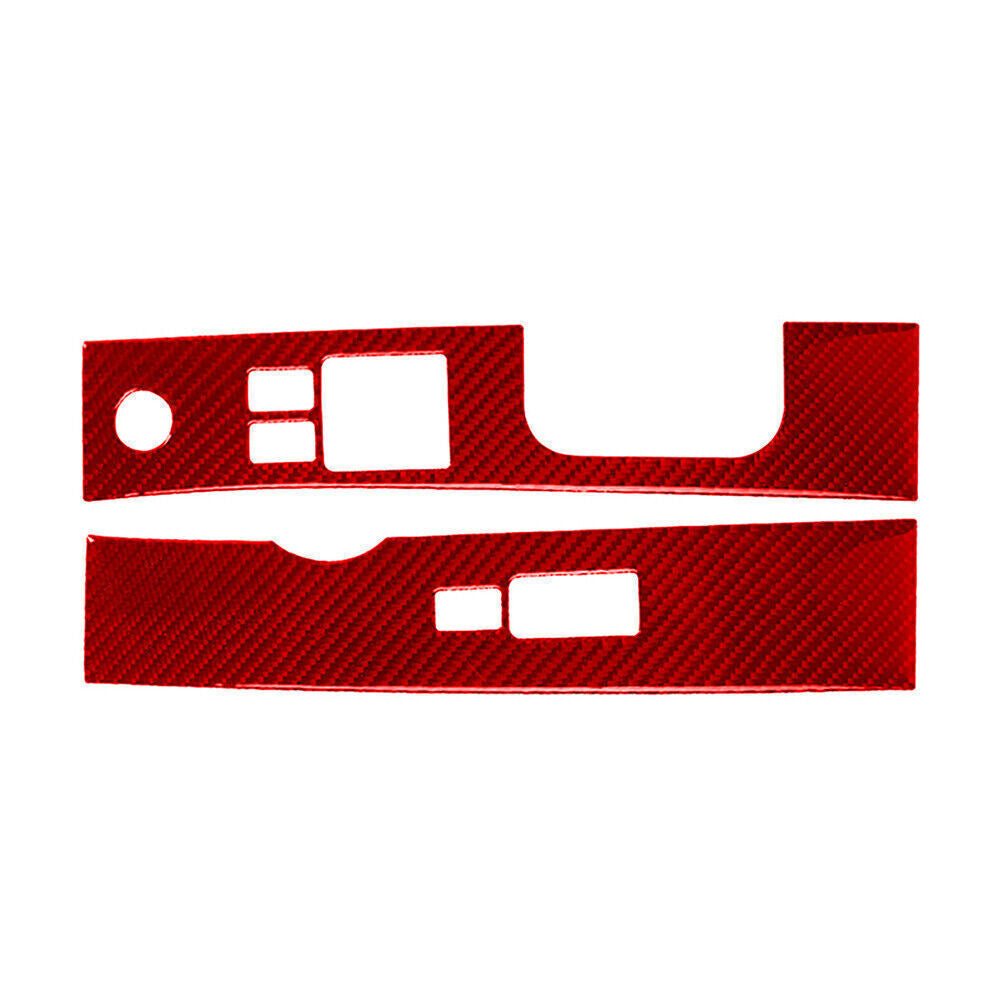 for Nissan 350z 2003-2009 Window Lift Switch Panel Cover Carbon Fiber RHD 2 Pcs