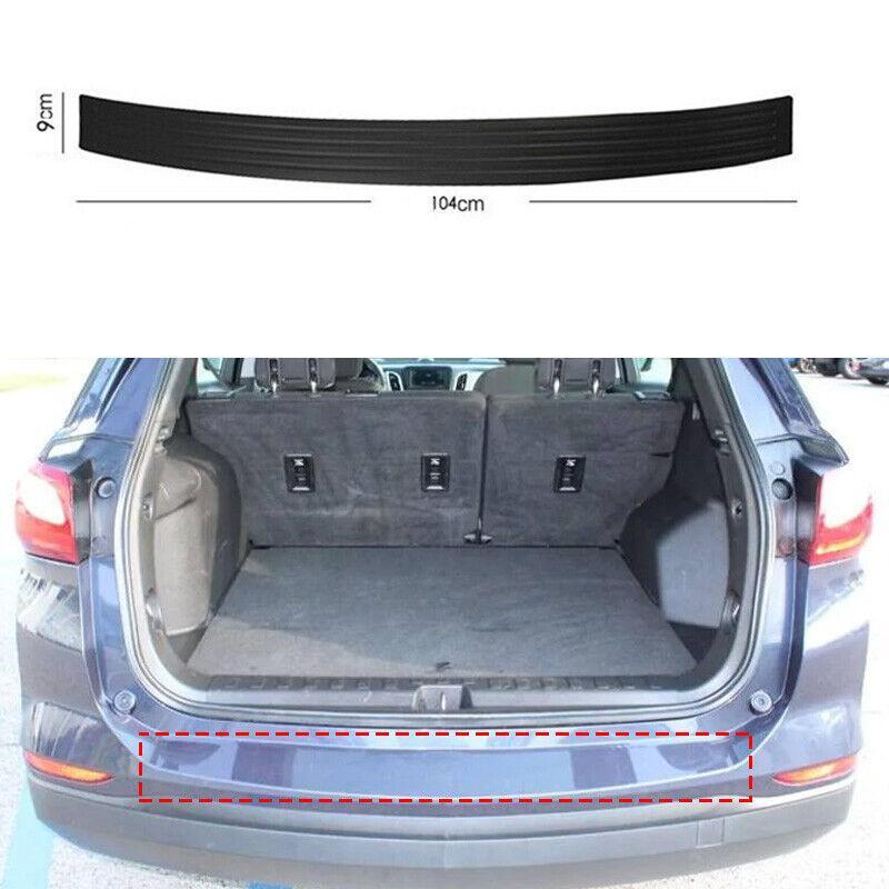 Black rubber rear bumper base protective trim for Chevrolet Equinox 2018-2024