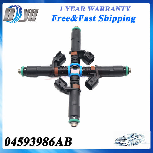 4PC 04593986AB New Fuel Injector for Chrysler 200 for Jeep Cherokee 2.4L 2014-2016