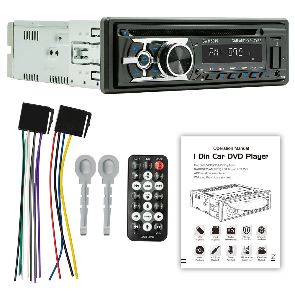 Bluetooth Car FM Radio MP3 Player CD VCD DVD USB Stereo Audio Receiver AUX