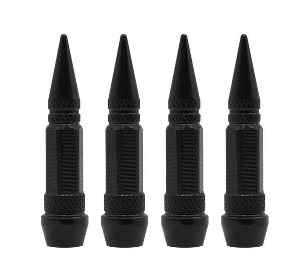4-piece car tire valve cover rod air dust cover dustproof black rocket for Volvo