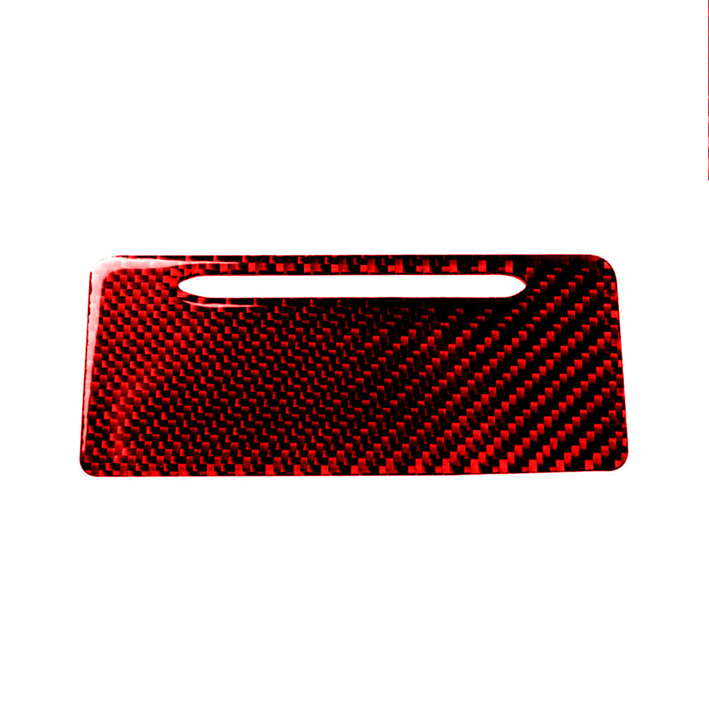 for Audi for A4 2017-2019 Red Carbon Fiber Rear Ashtry Panel Decorative Cover Trim