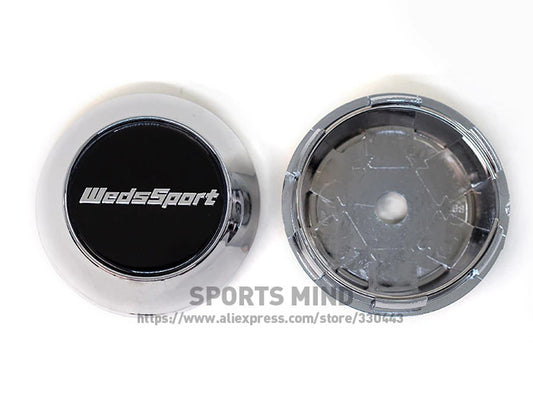 4x68mm Weds Sport Black Chrome Badge Wheel Center Cover Hub Cover Edge Cover
