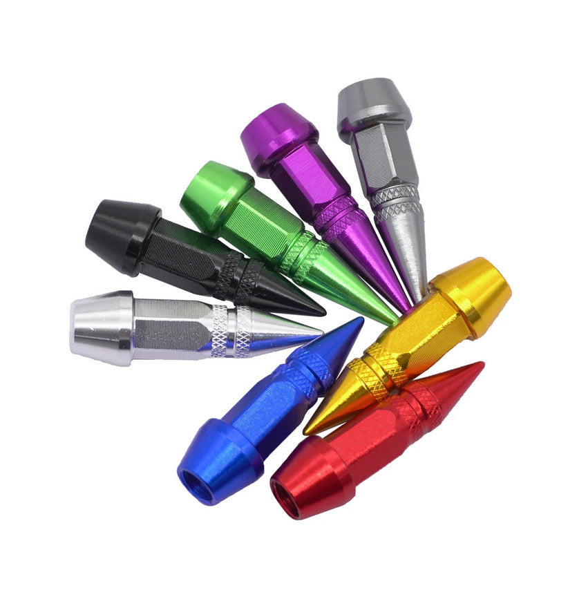 4-piece car tire valve cover rod air dust cover, light blue, suitable for Subaru and for Saab .