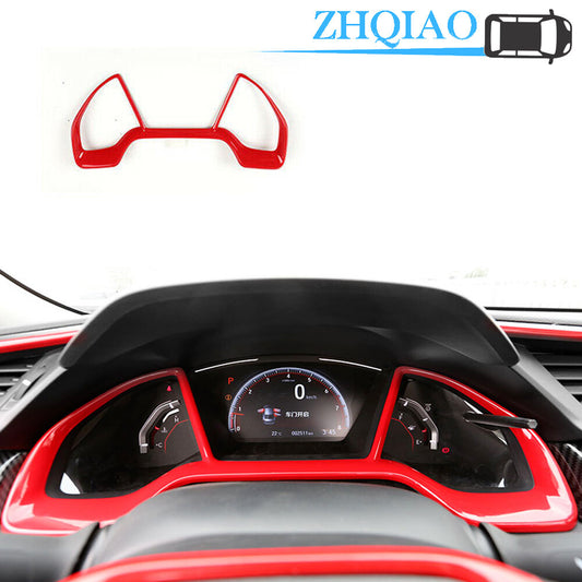 ABS Red Interior Dashboard Decoration Trim for Honda for Civic 10th 2016 2017-2020