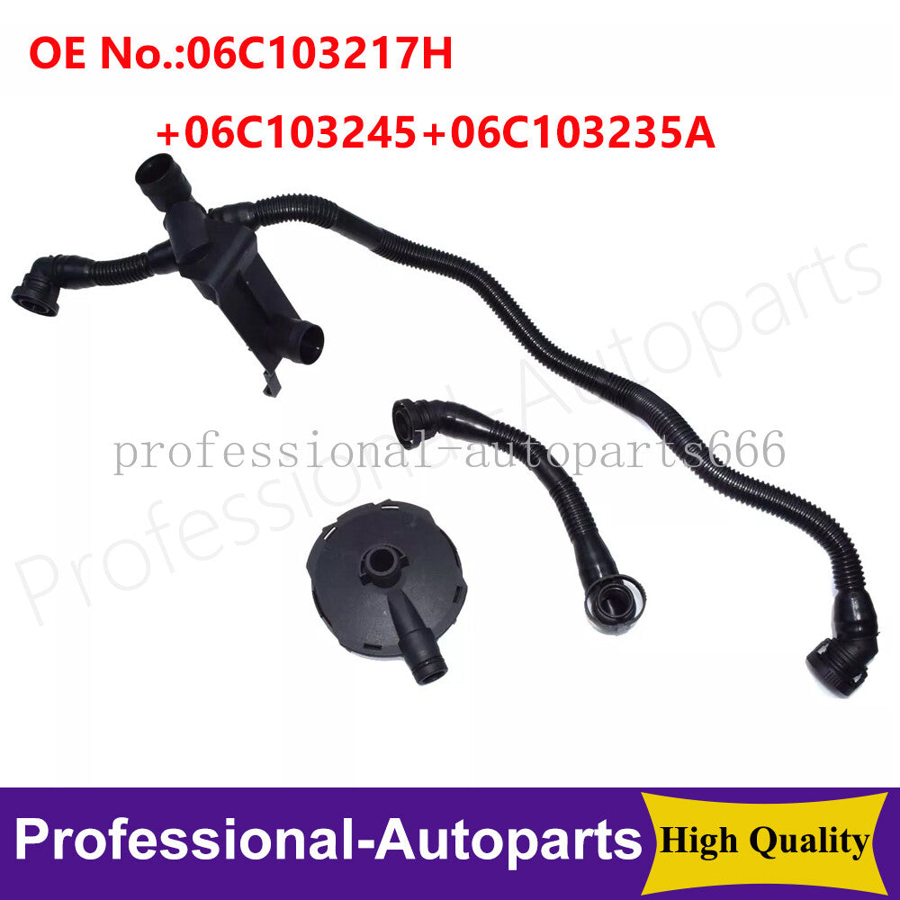 Crankcase ventilation valve and breather PCV vacuum hose for Audi A4, A6, for A8 Quattro 3.0 V6