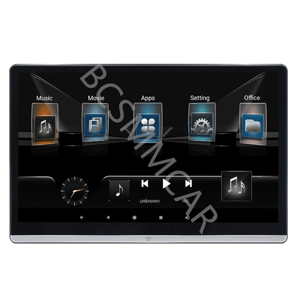 14in Car Headrest Video Player Touch Screen Bluetooth Monitor WiFi BT 2+32G