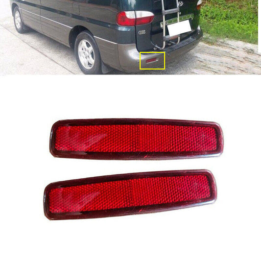 pair of red rear bumper reflector turn signals are suitable for HYUNDAI H1 STAREX 2001 - 2006