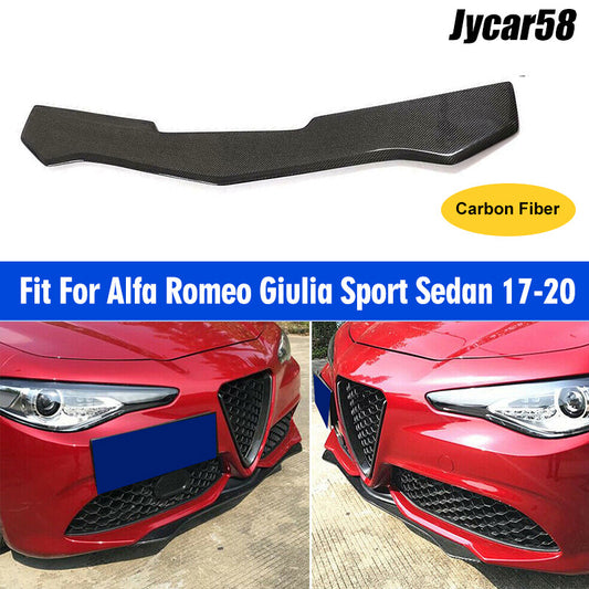 for Alfa Romeo Giulia Sport 2017-2020 Carbon Fiber Front Bumper Lip Chin Spoiler