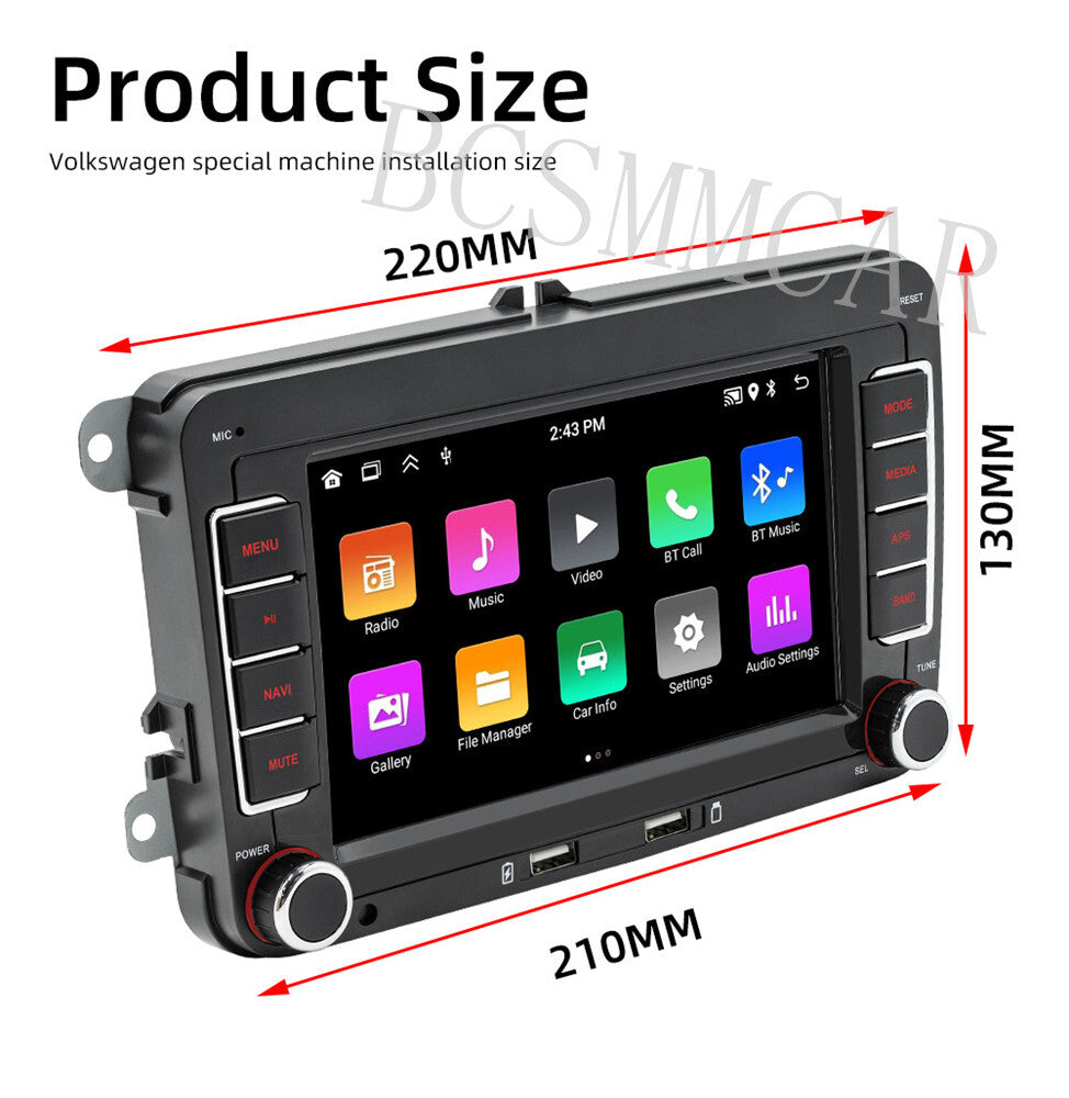 7 2Din Android 12 Car Stereo Radio GPS NAV Fit for Volkswagen for Jetta 1999-2005