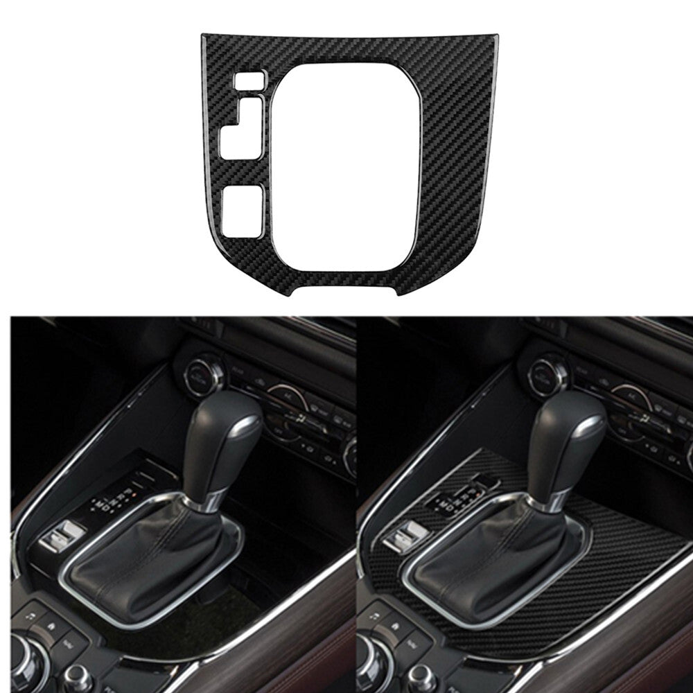 Carbon Fiber Interior Gear Shift Panel Cover Trim for Mazda CX-9 2016-2022