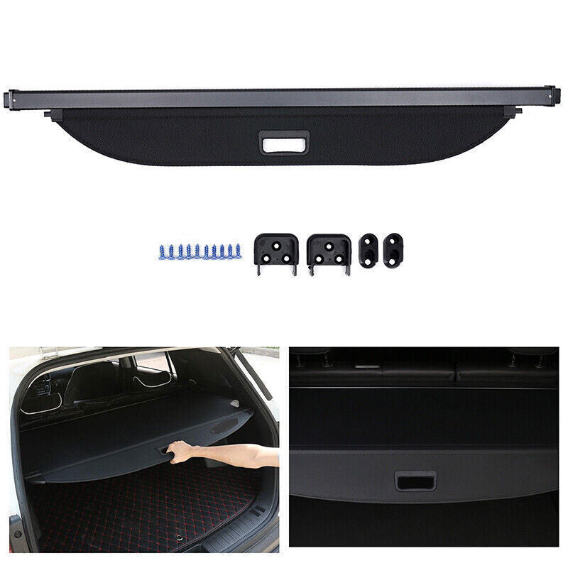 for Kia Seltos 2020-2023 Black Cargo Cover Security Shade Retractable Shielding