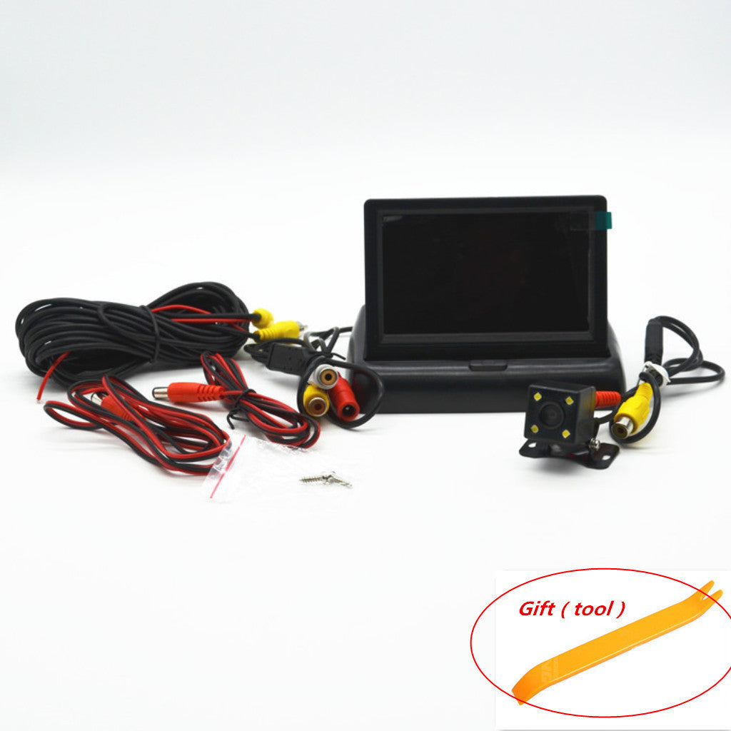 Car Rear View Night USE Astern Image LED Camera 4.3 Foldable Display Monitor
