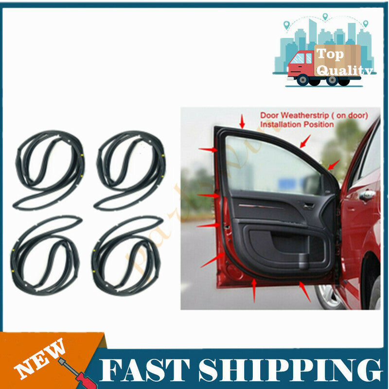 Door Weatherstrip 4-Piece Slence Opening Gasket for Civic 2006-2011