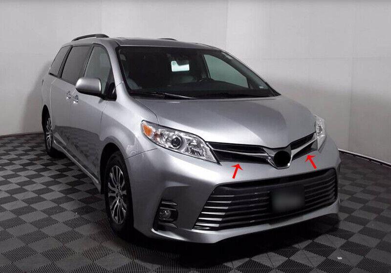 Carbon Fiber Front Grille Grill Strip Cover Trim Fit for Toyota for Sienna 2018-2020