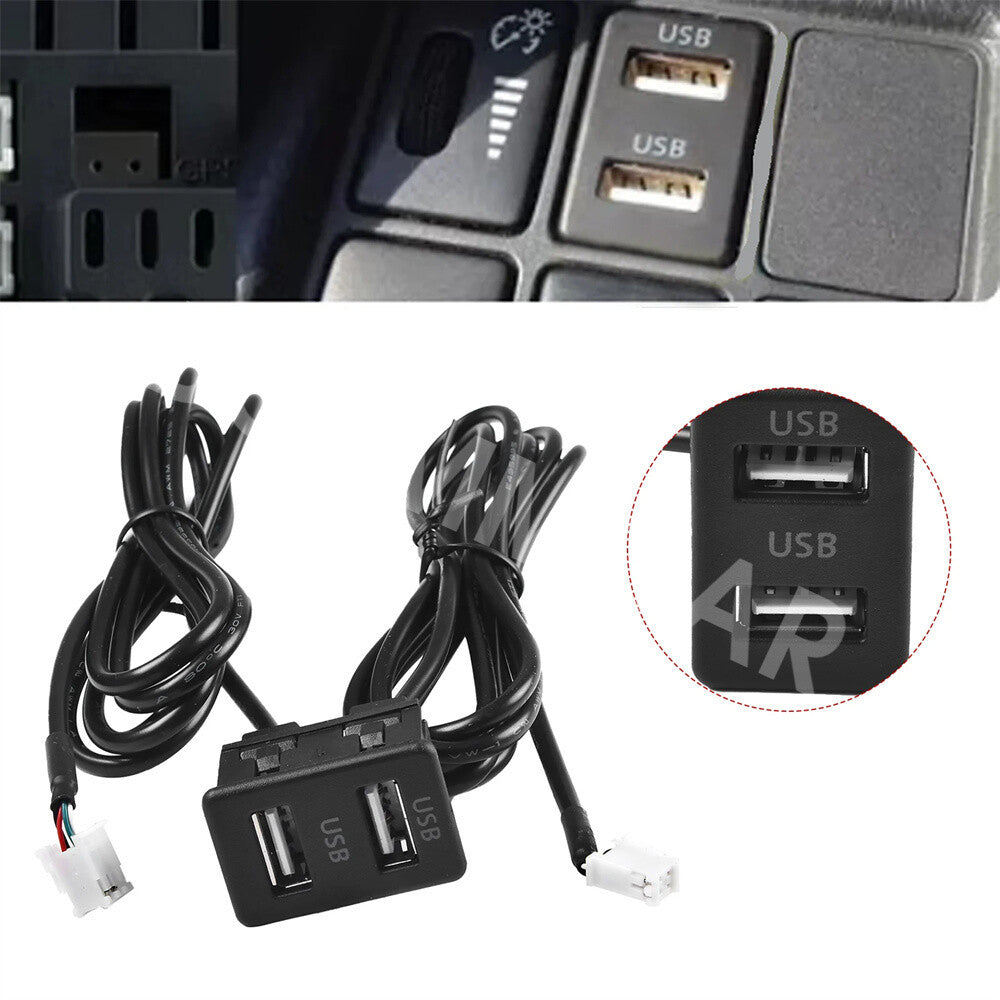 4 Pin 6 Pin Dual USB Port Panel For Multimedia Head Unit Trim Car Accessories
