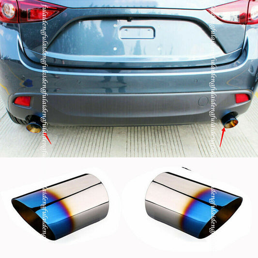 for Mazda 3 Axela Hatchback 2014-18 Exhaust Muffler Tail Pipe Tip Tailpipe Trims