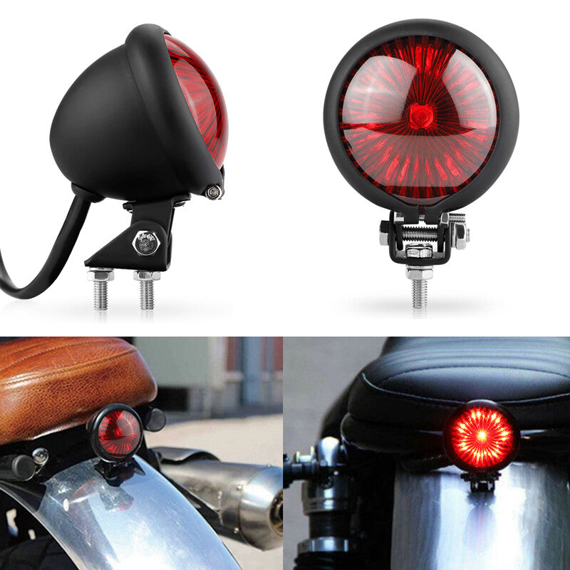 Motorcycle LED Rear Stop Brake Tail Light Lamp Fit For Cafe Racer Bobber Chopper