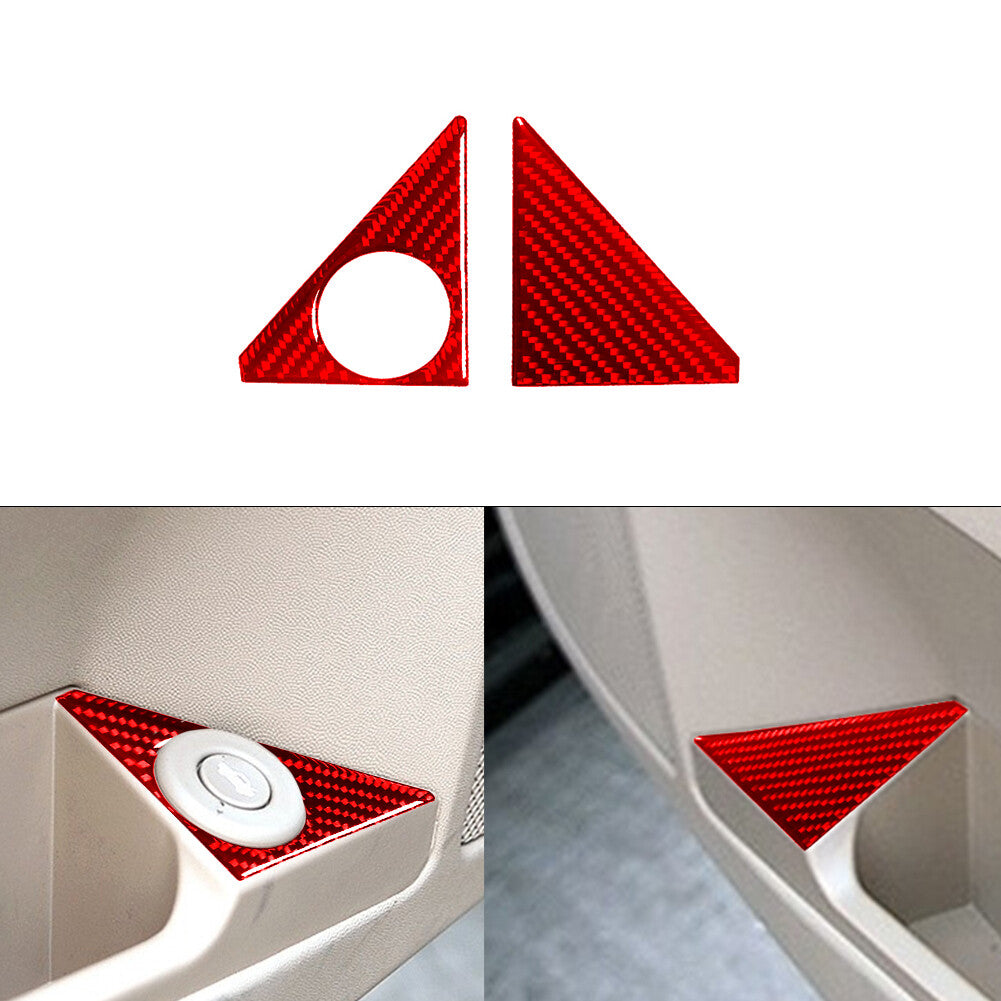 Red Carbon Fiber Interior Trunk Release Switch Cover Trim for Cadillac CTS 03-07