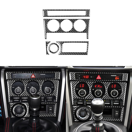 5Pcs Carbon Fiber Central Console Cover Trim for Toyota 86 for Subaru BRZ 2017-2019