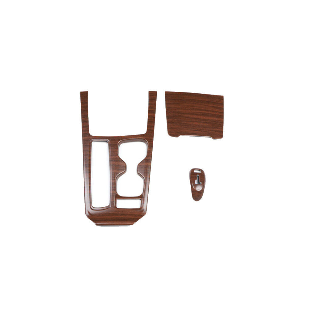 Middle Console Gear Shift Panel Trim 3PCS for Cadillac XT4 2018-2023 Brown Wood