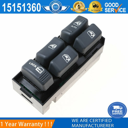 Power Window Master Switch for 1995-1999 for GMC for Chevrolet Suburban Electric 15151360