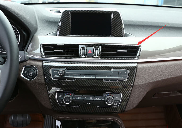 Central Console ABS Carbon Fiber Air Outlet Vent Trim for BMW X1 F48 2016-2022