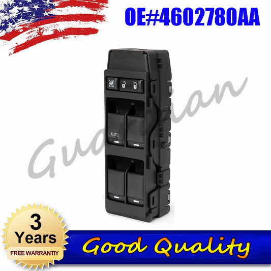 Master Power Window Switch, Left Drive Side 04602781AA, for Chrysler 200 300