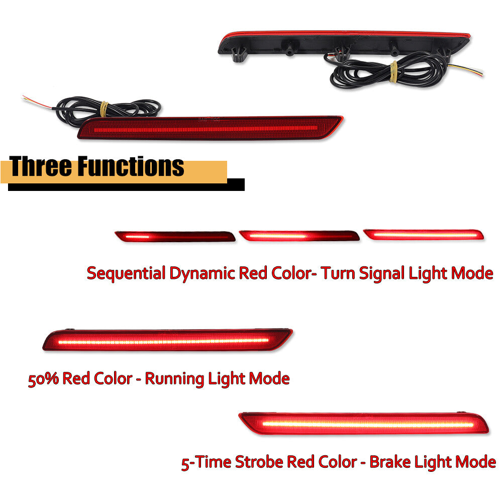 Suitable for 2020-22 for Toyota GR Supra with red lens, rear reflector fog lights, taillights/brake lights.