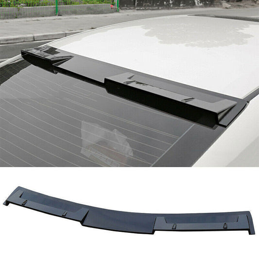 1X Gloss Black Window Roof Trunk Spoiler Wing Flap Trim for Nissan Sentra 20-23