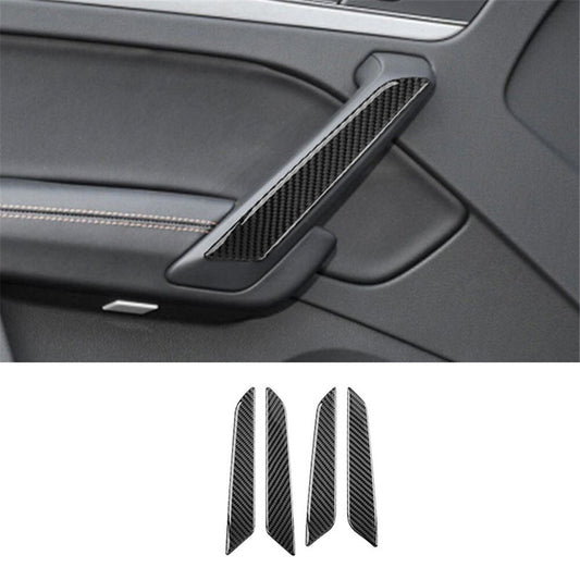 4X Carbon Fiber Door Armrest Trim Panel for Audi Q5 2018-2021