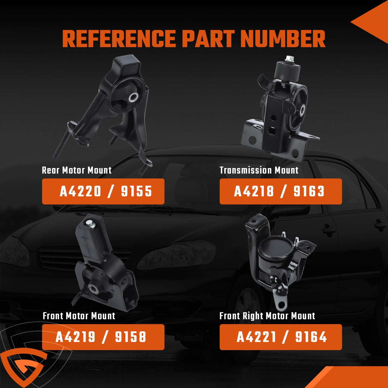 Engine Motor Transmission Mount Set For 03-08 for Toyota for Corolla Matrix for Pontiac KY