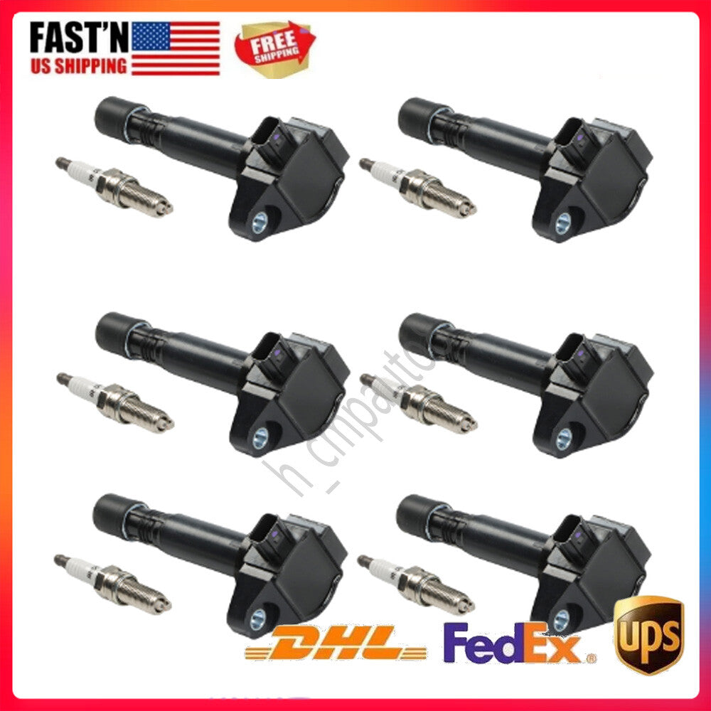 UF713+97390 6X ignition coils+6X Iridium Spark Plugs for Honda Accord 2013-2017