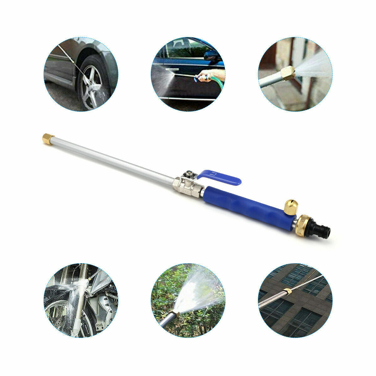 High Pressure Power Washer Water Spray Gun Nozzle Wand Attachment Garden Hose US