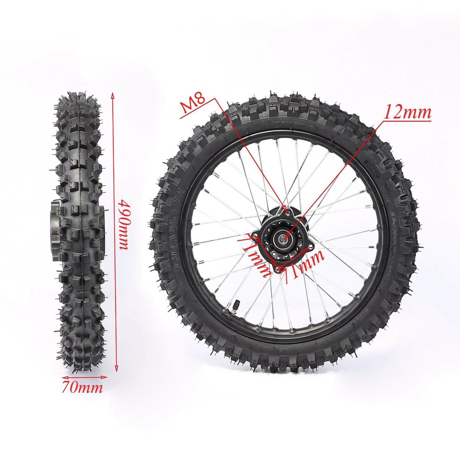 14-inch and 12-inch wheels + front fork dented dirt bicycle cooler Taodao 110cc 125cc CRF70 XR50