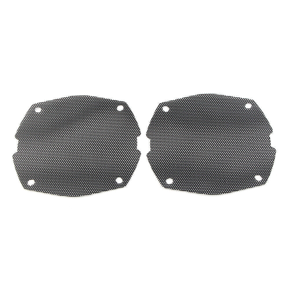 Black Thin Mesh Front Fairing Speaker Grilles Cover Fit for Harley FLH 1998-2013