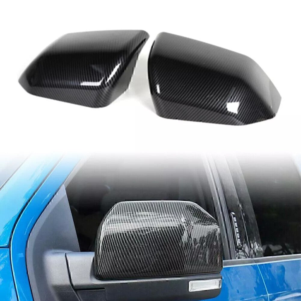 Carbon Fiber ABS Auto Rearview Mirror Cover Trim Frame Bezel for Ford F150 2015