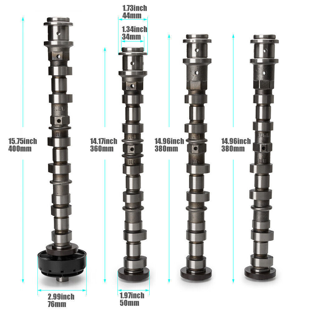 4 Engine Camshafts for Jeep for Wrangler for Dodge Caravan Durango 05184377AF 11-15 3.6L