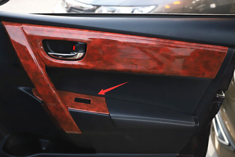for Toyota for Corolla 14-2019 Peach Wood Grain Window Lift Lock Switch Panel Trims