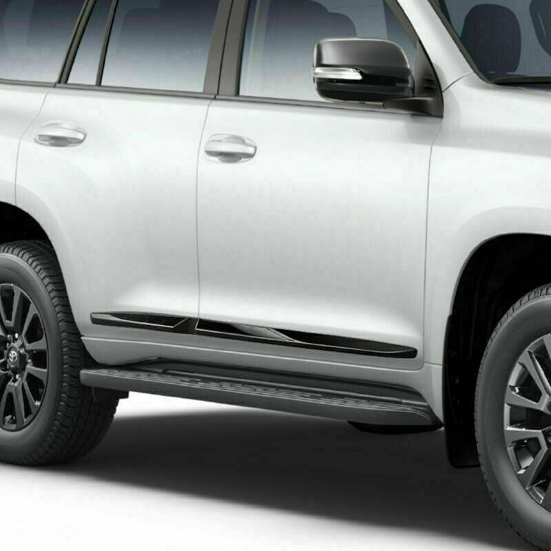 for Toyota Prado FJ150 2010-2021 Glossy Black Body Side Door Molding Cover Decor