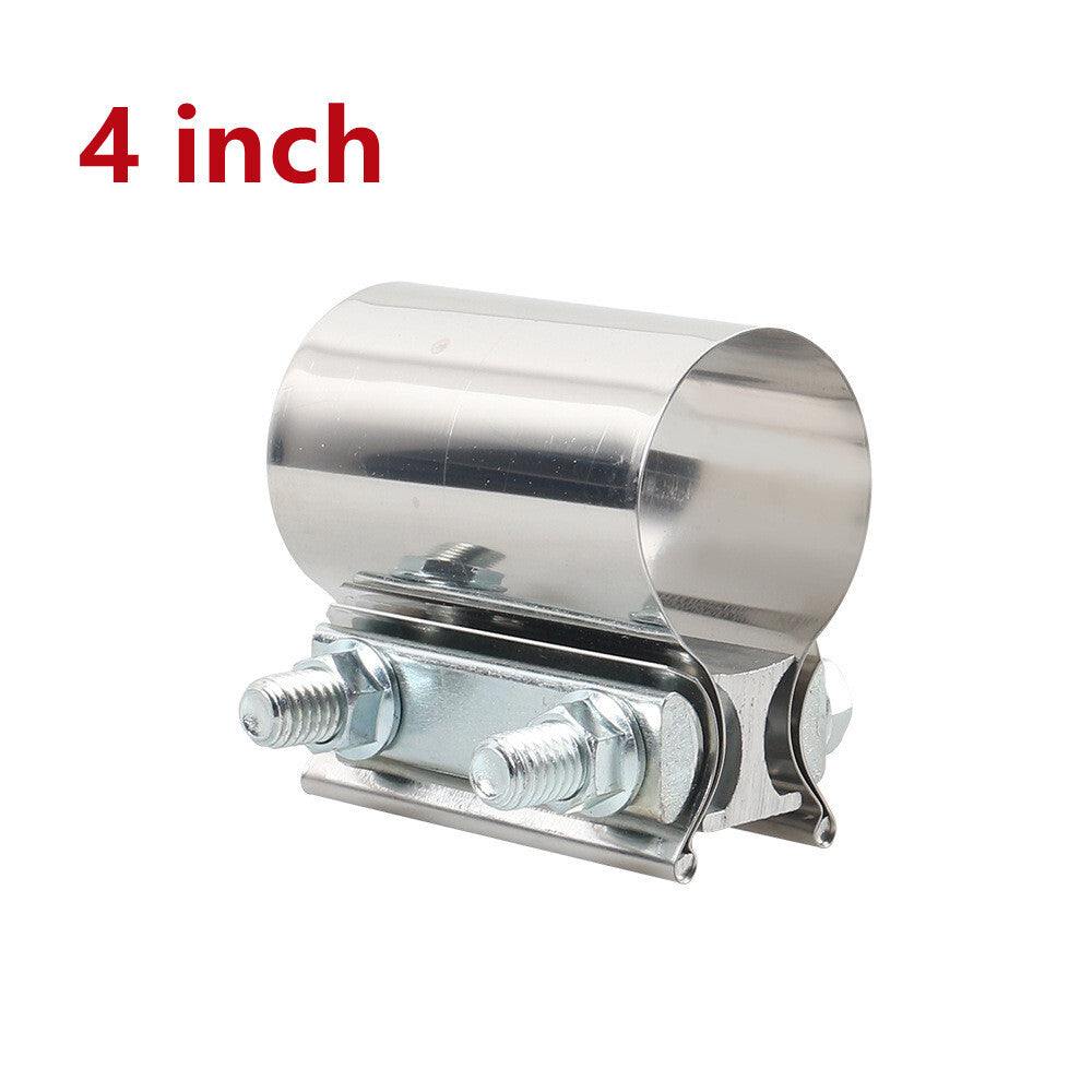 4-inch Butt connector exhaust with clip, stainless steel sleeve connector with sealing clip
